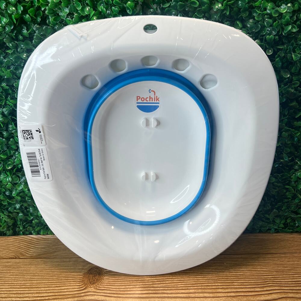 New Sealed Pochik Sitz Bath Collapsible with Flusher Hose Deep Bowl